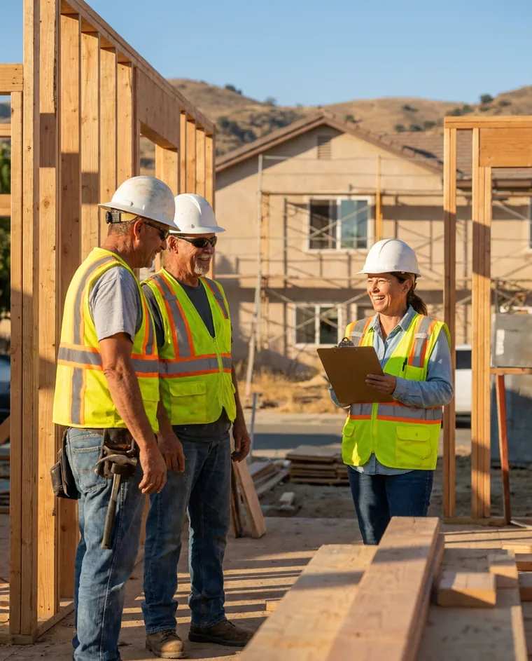 B.A.C Construction crew on a job site