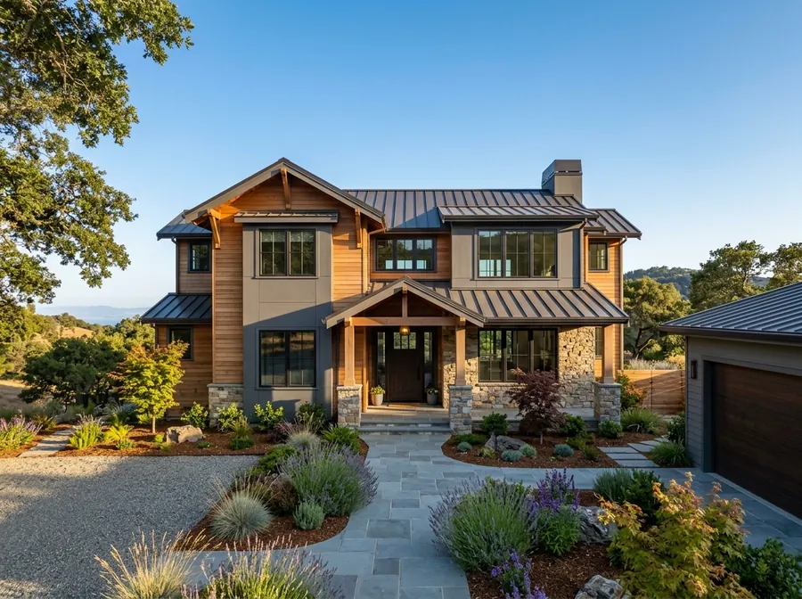 Custom home construction exterior